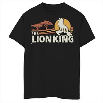 Disney's The Lion King Boys 8-20 Live Action Savannah Sunset Portrait Graphic Tee