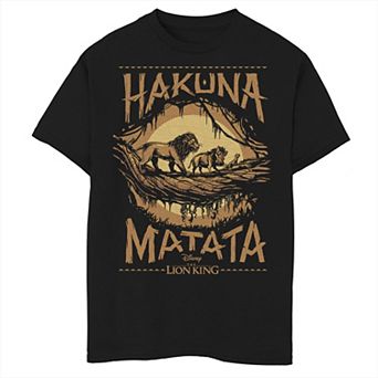 Disney's The Lion King Boys 8-20 Live Action Hakuna Matata Sunset Poster Graphic Tee