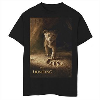 Disney's The Lion King Boys 6-20 Simba Paw Live Action Movie Poster Graphic Tee