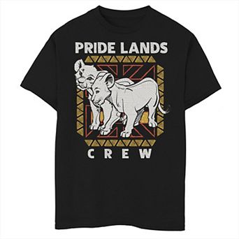 Disney's The Lion King Boys 6-20 Live Action Simba Nala Pride Lands Crew Graphic Tee