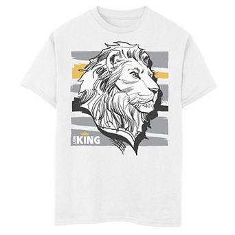 Disney's The Lion King Boys 8-20 Live Action Mufasa Sketched Portrait Graphic Tee
