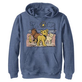 Disney's The Lion King Boys 8-20 Live Action Sketched Group Portrait Graphic Hoodie