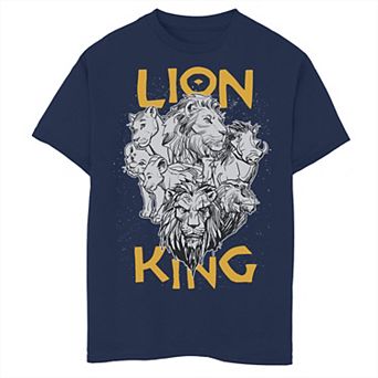 Disney's The Lion King Boys 6-20 Live Action Stacked Group Shot Portrait Graphic Tee