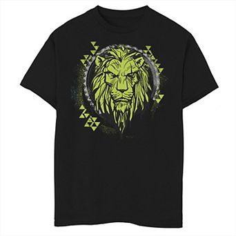 Disney's The Lion King Boys 8-20 Live Action Scar Geometric Circle Graphic Tee
