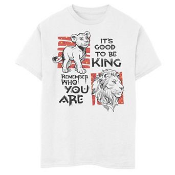 Disney's The Lion King Boys 8-20 Live Action Simba Mufasa Quotes Poster Graphic Tee