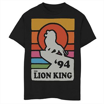 Disney's The Lion King Boys 6-20 Pride Rock Retro Line Art Poster Graphic Tee