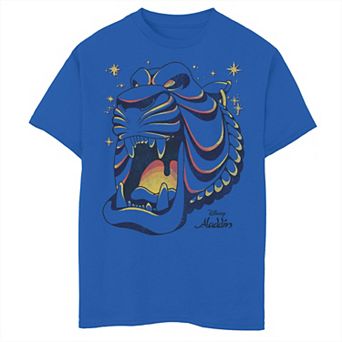 Disney's Aladdin Boys 8-20 Cave Of Wonders Agrabah Lion Mouth Entrance Graphic Tee