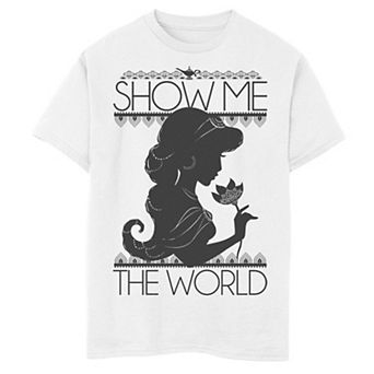 Disney's Aladdin Boys 8-20 Jasmine Show Me The World Silhouette Graphic Tee