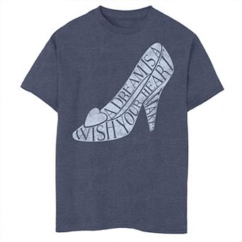Disney's Cinderella Boys 8-20 Glass Slipper Quote Fill Graphic Tee