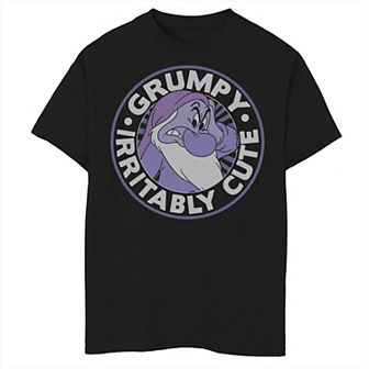 Disney's Snow White & The Seven Drawfs Boys 8-20 Grumpy Irritably Cute Graphic Tee