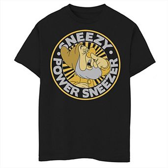 Disney's Snow White & The Seven Drawfs Boys 6-20 Sneezy Power Sneezer Graphic Tee