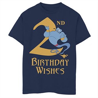 Disney's Aladdin Boys 8-20 Genie 2nd Birthday Wishes Graphic Tee
