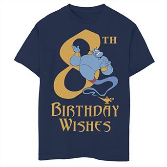 Disney's Aladdin Boys 8-20 Genie 8th Birthday Wishes Graphic Tee