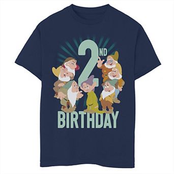 Disney's Snow White & The Seven Drawfs Boys 8-20 2nd Birthday Portrait Graphic Tee