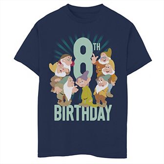 Disney's Snow White & The Seven Drawfs Boys 8-20 8th Birthday Portrait Graphic Tee
