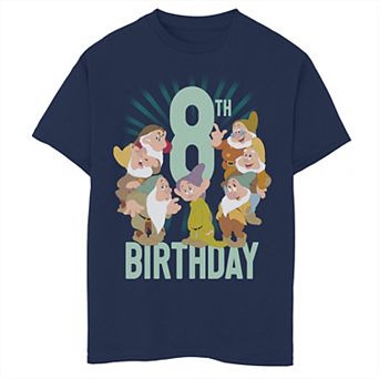 Disney's Snow White & The Seven Drawfs Boys 8-20 8th Birthday Portrait Graphic Tee