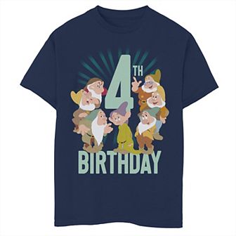 Disney's Snow White & The Seven Drawfs Boys 8-20 4th Birthday Portrait Graphic Tee