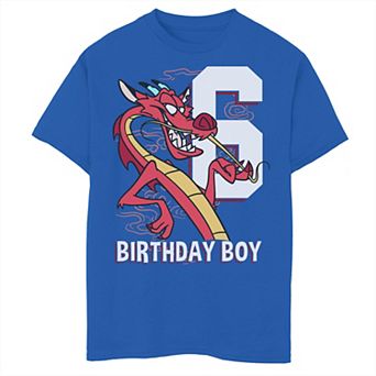 Disney's Mulan Boys 8-20 6th Birthday Boy Mushu Portrait Graphic Tee
