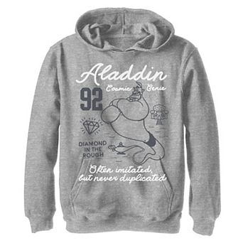 Disney's Aladdin Boys 8-20 Genie Symbols Outline Sketch Graphic Hoodie