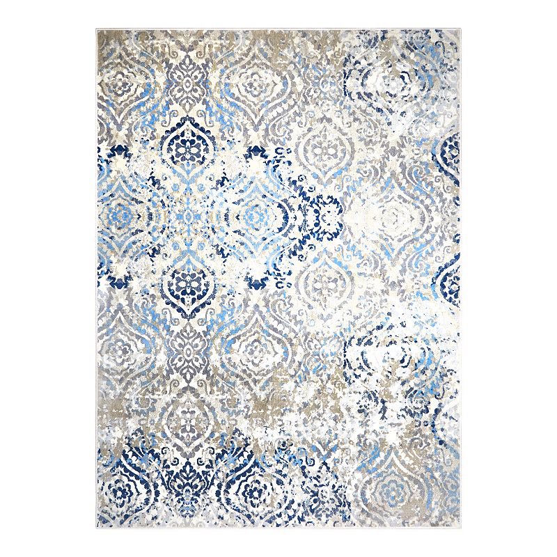 Home Dynamix Melrose Audrey Area Rug, Blue, 8Ft Rnd