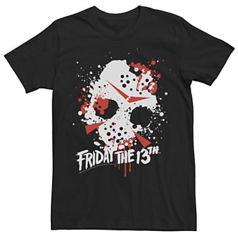 Men's Friday The 13th Paint Splatter Mask Logo Tee