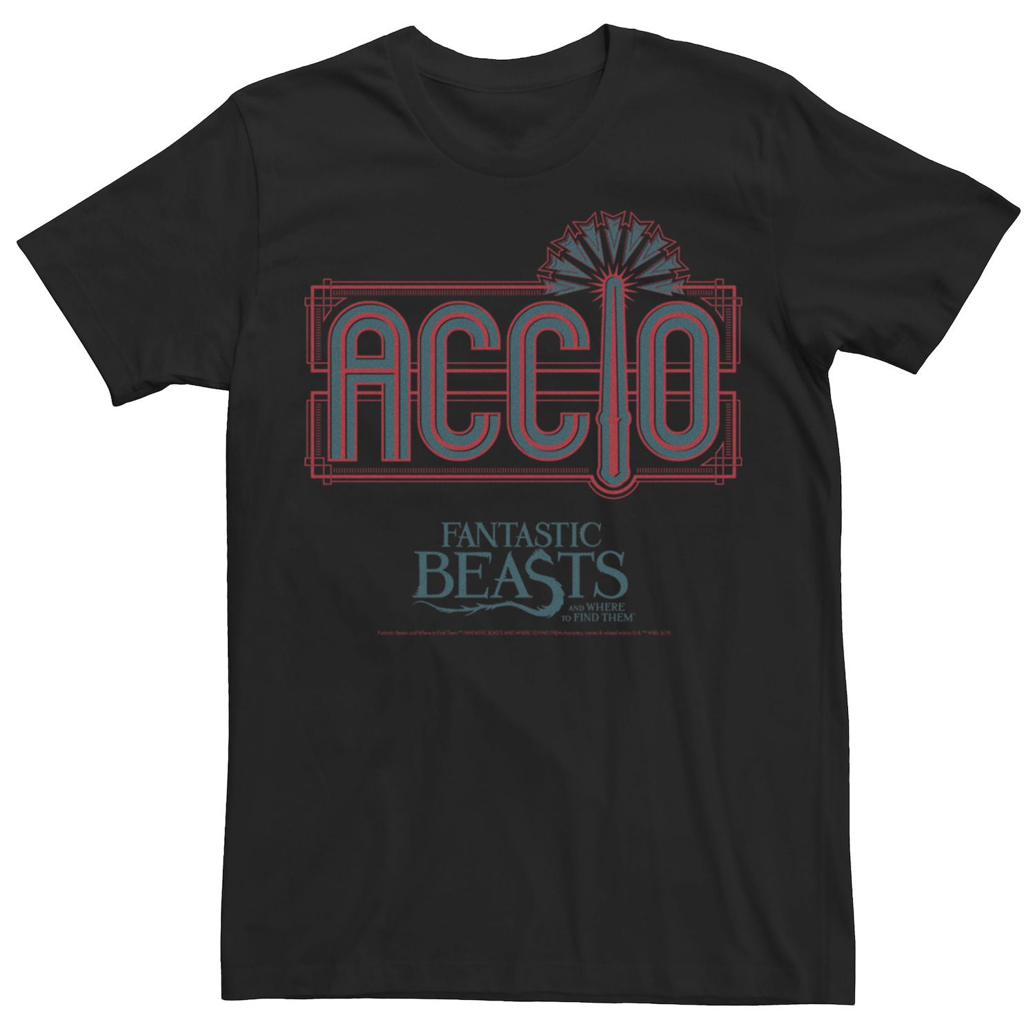 Image for Harry Potter Men's Fantastic Beasts Accio Neon Sign Logo Graphic Tee at Kohl's.