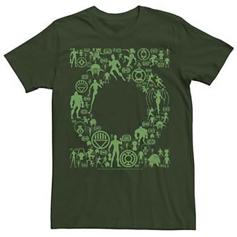Men's Green Lantern Character Silhouette Logo Tee