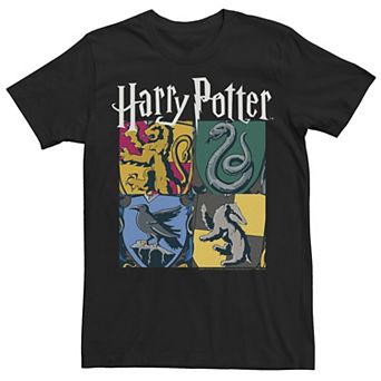 Men's Harry Potter Harry Potter Hogwarts Houses Vintage Collage Graphic Tee