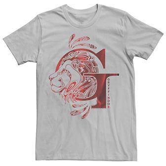 Men's Deathly Hallows 2 Gryffindor Red Hue Crest Tee