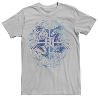Men's Deathly Hallows 2 Houses Of Hogwarts Blue Hue Crest Tee
