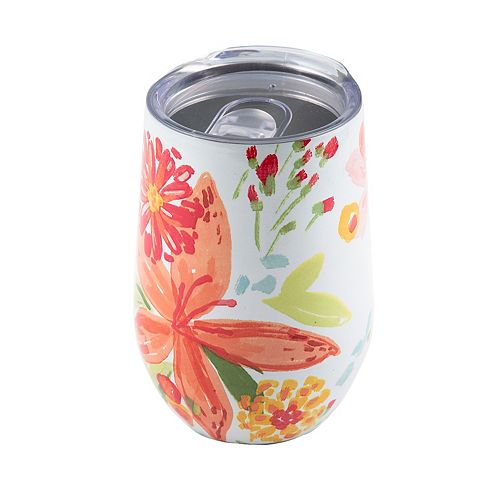 Celebrate Summer Together 15oz. Floral Wine Tumbler with Lid