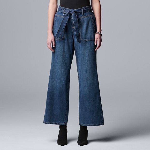 Women's Simply Vera Vera Wang High-Waisted Flare Trouser Pants