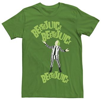 Men's Beetlejuice Chant Portrait Text Tee