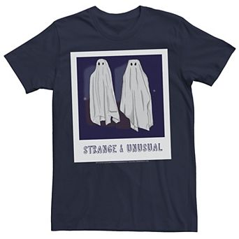 Men's Beetlejuice Ghosts Strange And Unusual Text Poster Tee
