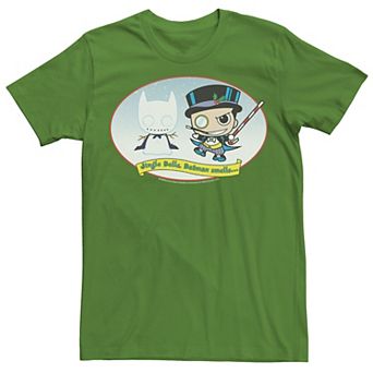 Men's DC Comics The Penguin Jingle Bells Batman Smells Christmas Tee