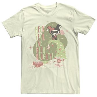 Men's DC Comics Harley Quinn Heck Yeah I've Been Naughty Christmas Tee