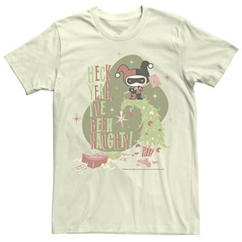 Men's DC Comics Harley Quinn Heck Yeah I've Been Naughty Christmas Tee