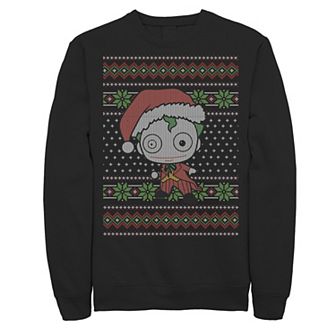 Men's Batman Chibi Joker Knit Style Sweatshirt