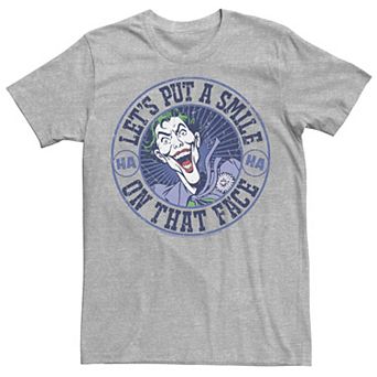 Men's Batman Joker Let's Put A Smile On That Face Tee