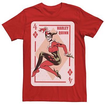 Men's Batman Harley Quinn Vintage Playing Card Tee