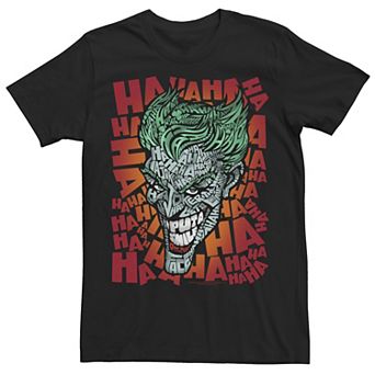 Men's Batman Joker Laughter Head Shot Fill Tee