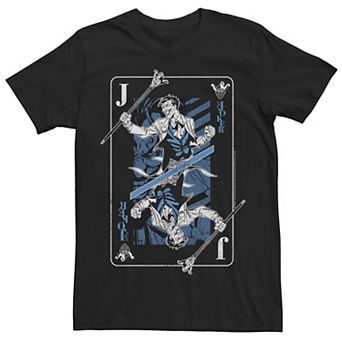 Men's Batman Joker Blue Hue Playing Card Tee