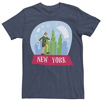 Men's Elf Buddy New York Snow Globe Poster Graphic Tee