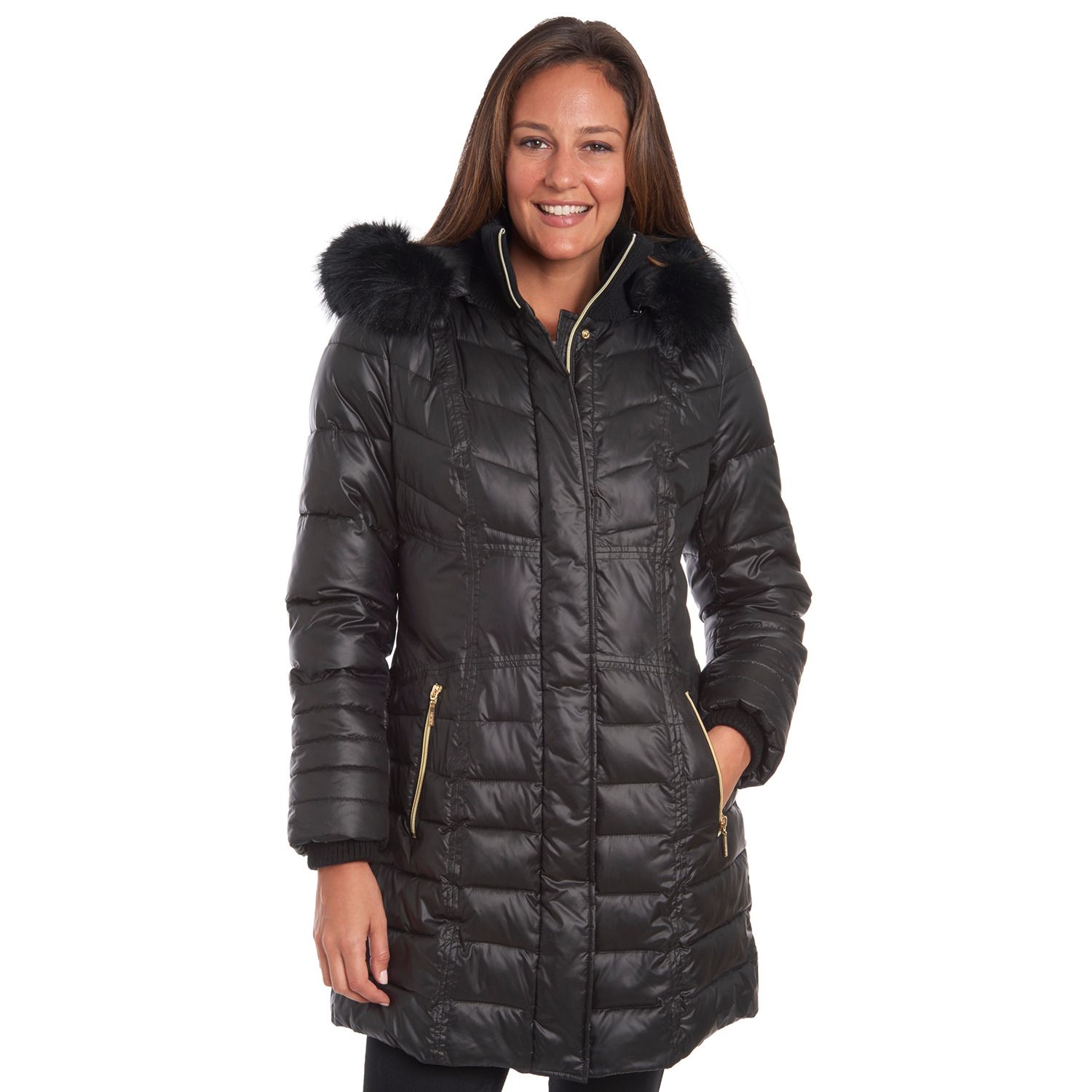 womens down jacket with removable hood