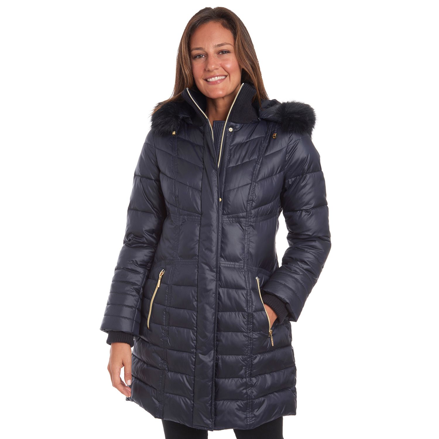 Women's Gallery Faux-Fur Hood Puffer Jacket