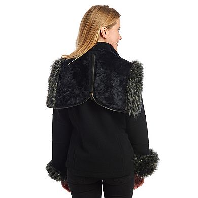 Women's Fleet Street Faux Fur Trimmed Hooded Coat