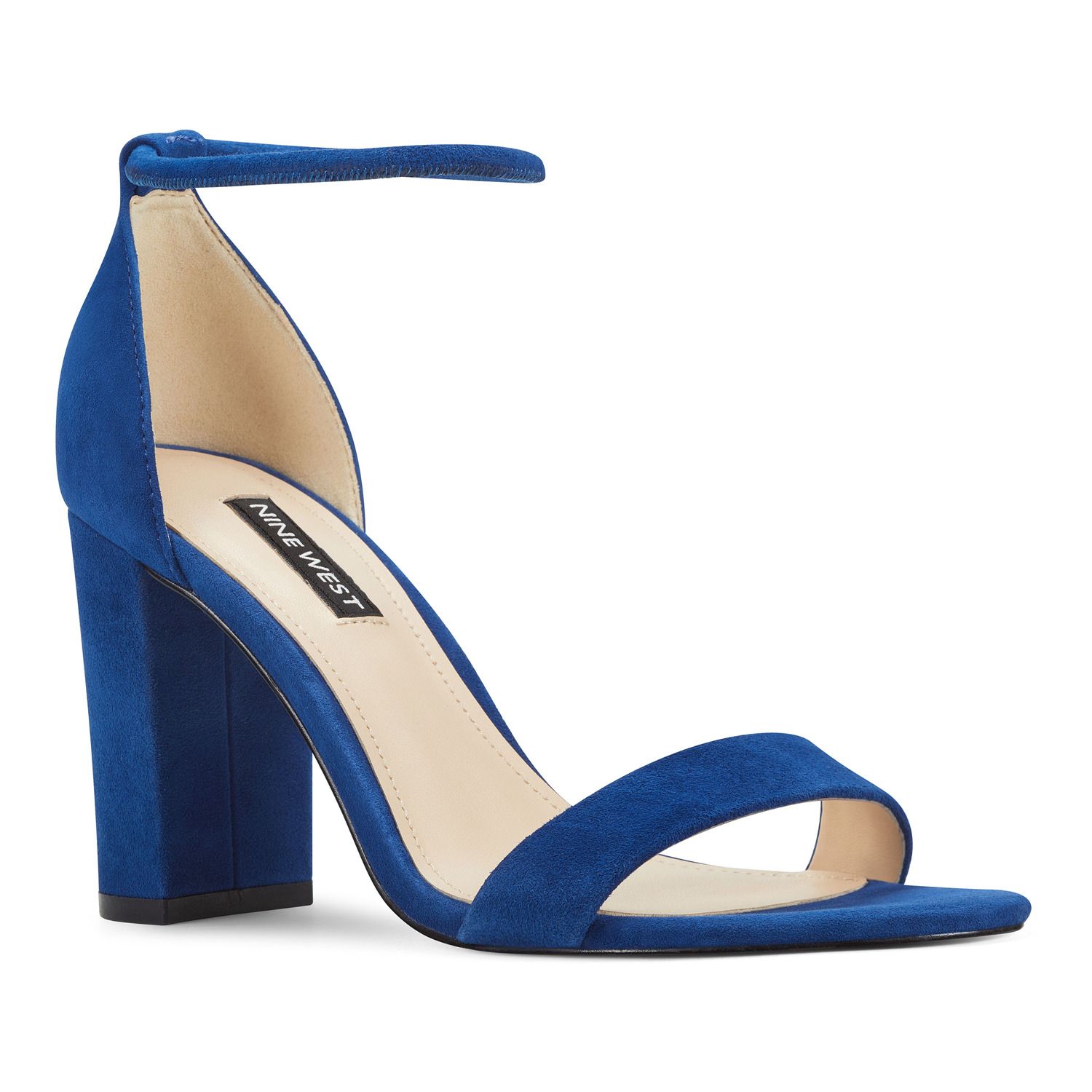 nine west blue suede heels