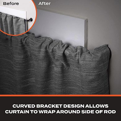 Sun Zero 5/8-in. Room Darkening Adjustable Wrap Around Curtain Rod