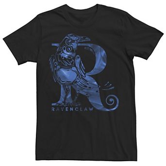 Men's Deathly Hallows 2 Ravenclaw Blue Swirl Logo Tee