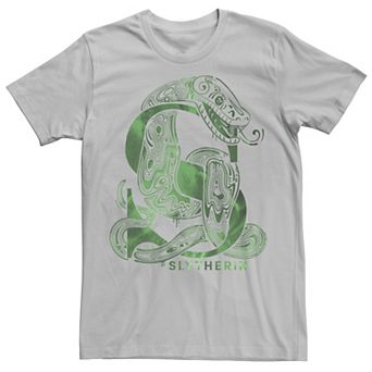 Men's Harry Potter Deathly Hallows 2 Slytherin Green Hue Logo Tee